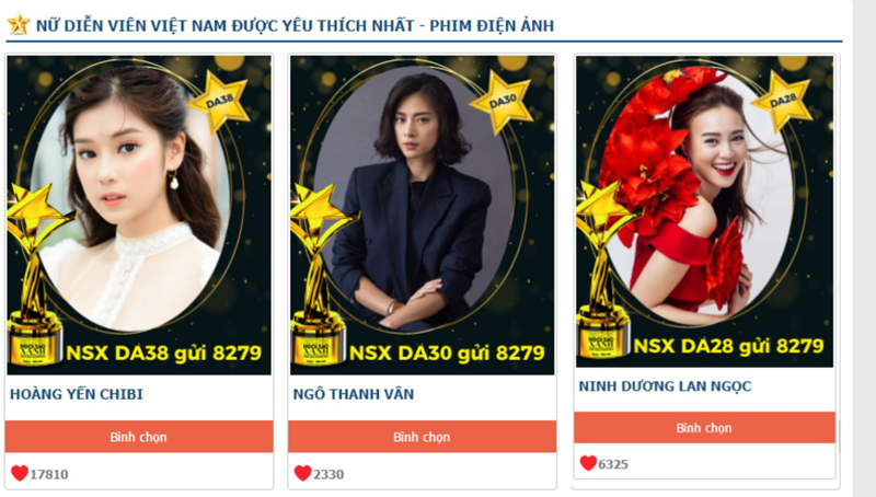 909.Top3 nữ điện ảnh