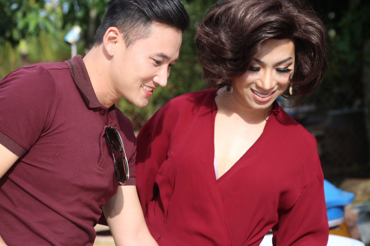 Hà Trí Quang ''sánh đôi'' Lộ Lộ đi quay phim tại An Giang