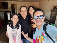 2 con của MC Hồng Phúc thích thú khám phá nước Mỹ cùng bố và gia đình
